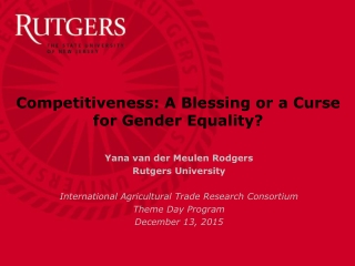 Competitiveness: A Blessing or a Curse for Gender Equality?