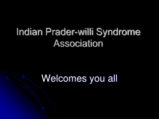 Indian  Prader-willi  Syndrome Association