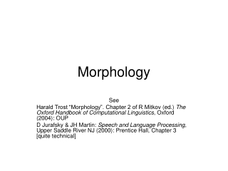 Morphology