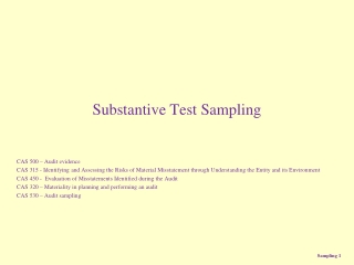 Substantive Test Sampling