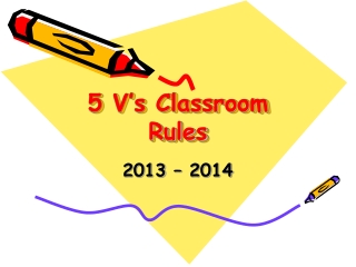 5 V’s Classroom Rules