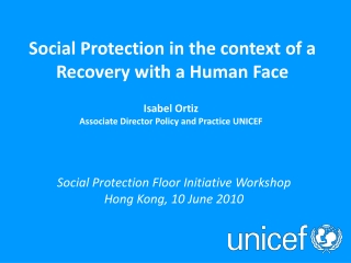 Social Protection in the context of a Recovery with a Human Face