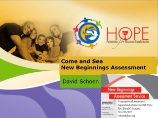 Come and See New Beginnings Assessment