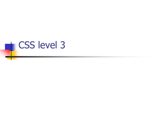 CSS level 3