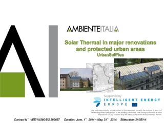 Solar Thermal in major renovations and protected urban areas UrbanSolPlus