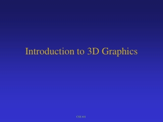 Introduction to 3D Graphics