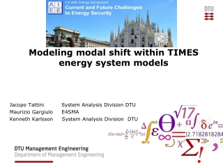 Modeling modal shift within TIMES energy system models