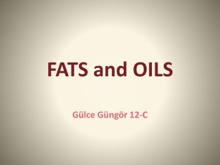 FATS  and  OILS