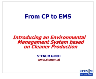 From CP to EMS