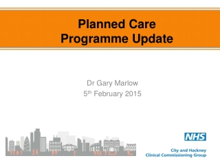 Planned Care  Programme Update