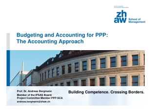 Budgeting and Accounting for PPP:  The Accounting Approach