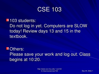 CSE 103