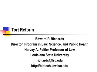 Tort Reform