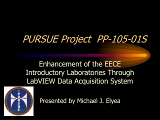 PURSUE Project  PP-105-01S