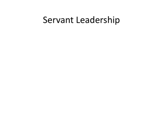 Servant Leadership