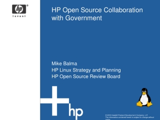 HP Open Source Collaboration  with Government