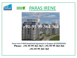irene New Projects Sector 70A Call 9599363363