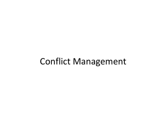 Conflict Management