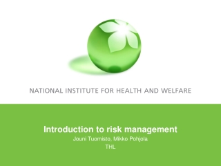 Introduction to risk management