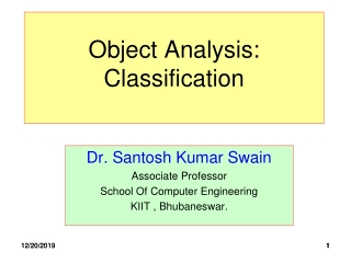 Object Analysis: Classification