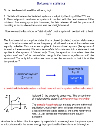 Boltzmann statistics