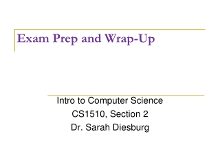 Exam Prep and Wrap-Up