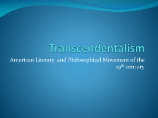 Transcendentalism