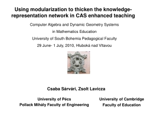 Using modularization to thicken the knowledge-representation network in CAS enhanced teaching