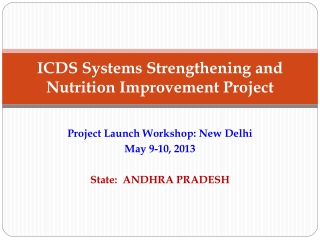 ICDS Systems Strengthening and Nutrition Improvement Project