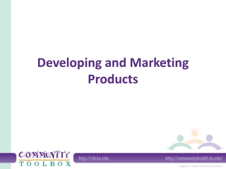 Developing and Marketing Products