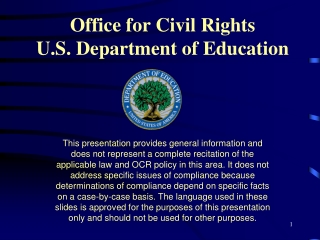 Office for Civil Rights U.S. Department of Education