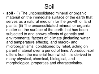 Soil