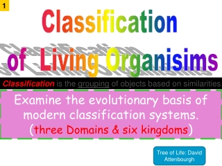 Classification  of  Living Organisims