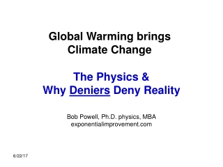 Global Warming brings  Climate Change