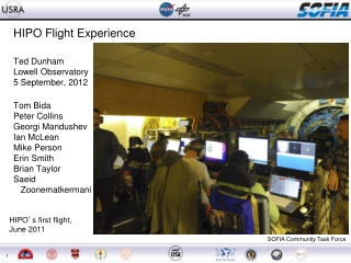 HIPO Flight Experience Ted Dunham Lowell Observatory 5 September, 2012