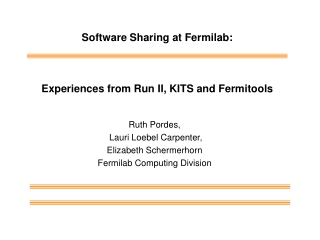 Software Sharing at Fermilab: Experiences from Run II, KITS and Fermitools