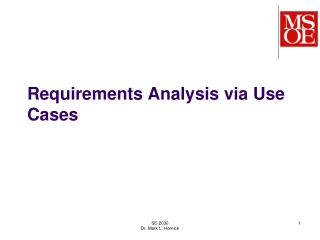 Requirements Analysis via Use Cases