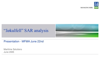 “Jøkulfell” SAR analysis