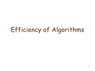 Efficiency of Algorithms