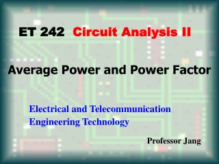 Average Power and Power Factor