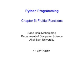 Python Programming