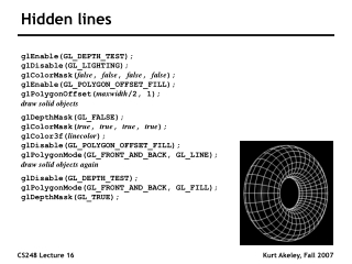 Hidden lines