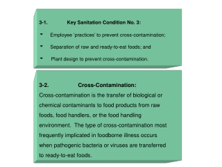 3-1.              Key Sanitation Condition No. 3: