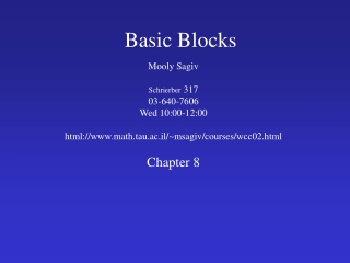 Basic Blocks