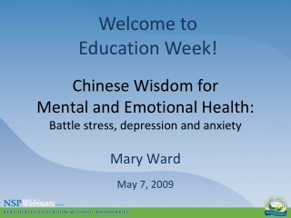 Chinese Wisdom for  Mental and Emotional Health: Battle stress, depression and anxiety