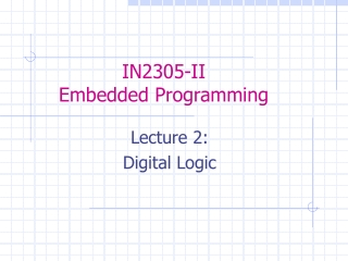 IN2305-II Embedded Programming