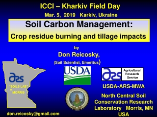 Don Reicosky, (Soil Scientist, Emeritus )