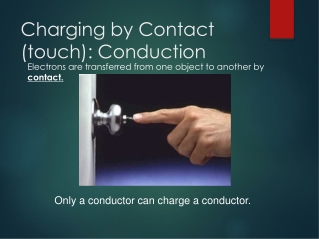 Charging by Contact (touch): Conduction