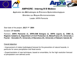AMPHORE - Interreg III B Medocc