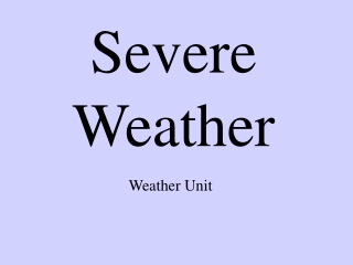 Severe Weather